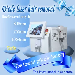 2023 The Latest Model Portable 808NM Laser Painless Permanent Hair Removal Machine Cooling System Three Wavelength Diode Laser Free Home Delivery