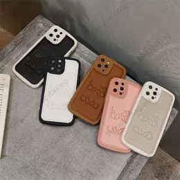 High quality mobile wallet LOWE brand colors printed leather mobile phone case men's and women's fashion luxury fall protection case