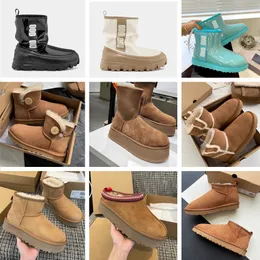 Designers australianos botas de neve mulheres tasman lã ugglies chinelos que combinam pele de carneiro e couro de pelúcia espessado dopamina ug botas de chuva impermeáveis com caixa