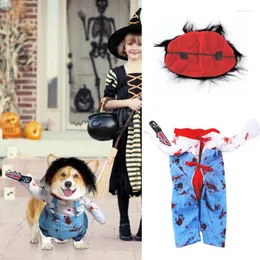 Abbigliamento per cani Abbigliamento per animali domestici di Halloween Traspirante leggero Morbido costume spaventoso Tema Felpa calda per cani di piccola taglia Cuccioli e gatti