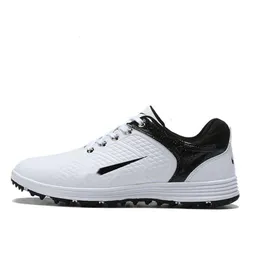 Sapatos de golfe novos profissionais masculinos e femininos esportes ao ar livre à prova dwaterproof água deslizamento couro sapatos de golfe treinamento masculino