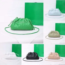 Designerska torebka mini tkana torba chmurowa moda zwykła torebka miękka skórzana torba dzianina damskie torby