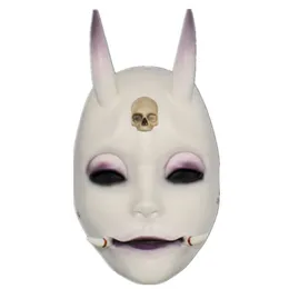 Party Masken Japanische Prajna Topeng Harz Oni Iblis Halloween Pesta Festival Perlengkapan Cosplay Koleksi Gratis Pengiriman 230907