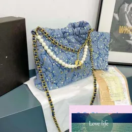 Großhandel Quatily Neue Müll Tasche Perle Kette Tasche Mode Raute Schulter Tasche Messenger Taschen für Frauen