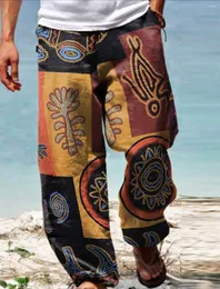 Men's Pants Bohemian Style Hawaii 3D Printed Comfortable Trousers Men Daily Outside Take Street Dance Loose Casual