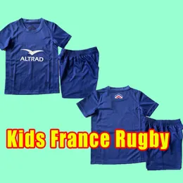 Dzieciowe koszulki rugby w nowym stylu 2023 France Super 22 23 Maillot de Foot Boln Shirt Rozmiar 16-26 Najwyższej jakości 2024 Puchar Świata Dziecko Pełny zestaw