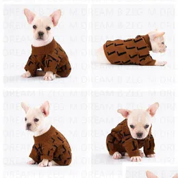 Dog Apparel New Style Designer Pets Sweater Trend Outdoor Coat Double Letter Winter Sweatshirts Ps1421 Drop Delivery Home Garden Pet S Dhm10