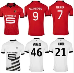 Футбольная майка Stade Rennais домашняя Rennes TERRIER BOURIGEAUD TOKO EKAMBI KALIMUENDO GOUIRI maillots de foot 23 24 DOKU Футболка топ