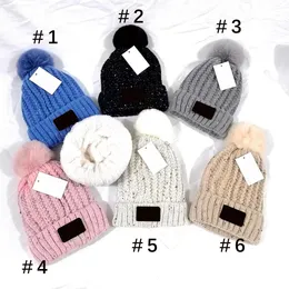 5pcs Winter 6colors Женские шляпы Man Man Travel Boy Fashion Beans Beanies Skullies Chapeu Caps Хловоточная крышка Girl Gerl Sear Hat Heap Ca PS PS Черно розовый цвет двойной утолщен