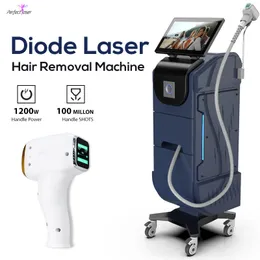 2023 Laser 808nm Hair Removal Device Ice Laser Hair Removal All Skin Depilation 755nm 808nm 1064nm Laser Powerful 1200W Handle Cooling TEC System Safe Painless
