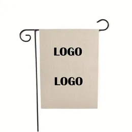 Flagi banerowe DIY Garden Flag Flaga Niestandardowe logo Linen 30x45cm lub 32x47cm UPS Fedex Hurtowa fabryka Fabryka Drop dostawa dom Home Fest Dhgarden Dhr9u