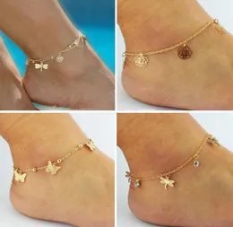 Düğün Ayakkabıları İçin Ucuz Çıplak Ayak Sandalet Sandel Hame Zinciri Test Streç Altın Ayak Yüzüğü Beading Düğün Gelin Nedime Jewel7421627