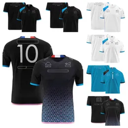 Erkek ve Kadınlar 2023 Yeni Ürün F1 Team T-Shirt Polo Takım Four Seasons Formula One Racing Suit Resmi Custom253o