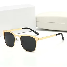 Дизайнерские солнцезащитные очки высочайшего качества, модные, роскошные, классические, новые, поляризованные для мужчин и женщин, в коробке, индивидуальная коробка для вождения, праздничная уличная фотография с коробкой и буквами