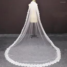 Voiles de mariée Arrivée 3 mètres de long Voile de mariage en dentelle avec peigne Tulle doux 3M Blanc Ivoire Voile Mariage Accessoires de mariée