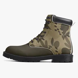 DIY Classic Martin Boots Customized pattern Unisex Fashion army green Versatile Elevated Casual Boots 36-48 13906