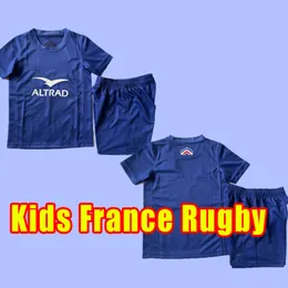 Barn 2021 2022 Frankrike Super Rugby Jerseys 22 23 Maillot de Foot Boln Skjorta Storlek 16-26 Toppkvalitet 2022 2023 Training Vest Pants Tshirt World Cup Full Kits SETS