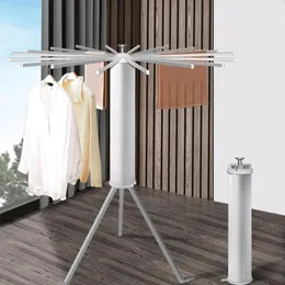 Hangers Household Multifunctional Installation Free Drying Rack Indoor Home Invisible Floor Balcony Stainless Steel Folding Rod