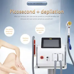 Tendência 2 alças remoção de cabelo/tatuagem 808 diodo picossegundo máquina a laser rejuvenescimento da pele instrumento de tratamento de boneca preta ce depilador portátil