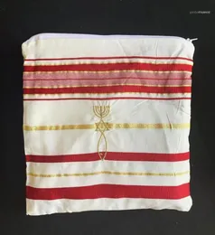 Accanlar Yahudi Tallit Burgandy ve Gold Namazlı Şal Talit Talis Çanta Eşarpları Tallits15656902