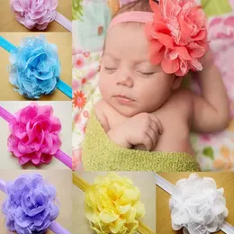 Распродажа, детские повязки на голову с цветочным рисунком, европейские кружевные шифоновые детские повязки на голову, аксессуары для новорожденных, кружевные повязки на голову, 10 цветов5975609