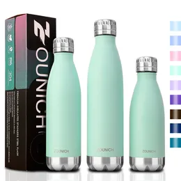 Water Bottles ZOUNICH 500ml DoubleWall Insulated Vacuum Flask Stainless Steel Bottle for Sport Portable Thermos 230907