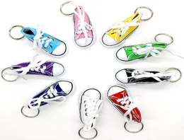 Kreative Segeltuchschuhe Schlüsselanhänger Tasche Anhänger Farbe Schuhe Schlüsselanhänger Sneakers Whole8456453