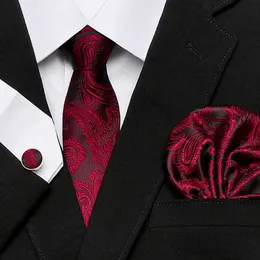 Nackband Ny grönt guld randig herrsilkband 8 cm affärsbröllopsfest slips ficka manschettknappar män gåva gravatas dibangu j230225