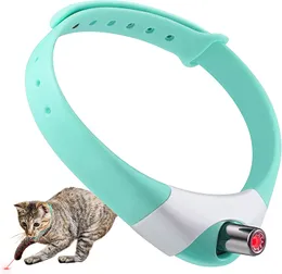 Andra katttillbehör Atuban Pet Smart Laser Collar Toys Electric Underhållande för Kitten Interaktiv övning 230907