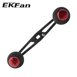 Fly Fishing Reels2 EKFan Black EVA Knob With Length121mm 85mm Hole Carbon Fiber Reel Handle For Baitcasting Rocker 230907