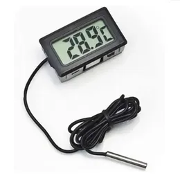 MINI LCD Digital Thermometer Aquarium Car Water Bath Temperatur Testare Detektor Monitor Inbäddad temperatursensor 1M