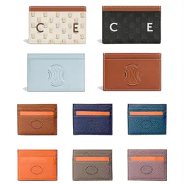 Luksurys pusty portfele uchwyt na karty torebki designerskie damskie męskie portfel prawdziwa skóra z pudełkiem Porte carte gładkie s304s