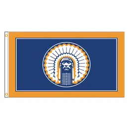 3x5fts Illinois Fighting Illini Chief Flag för dekoration Banner267o