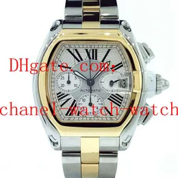 Высокое качество XL W62027Z1 Мужские часы с датой из 18-каратного желтого золота и стали с хронографом с кварцевым механизмом Мужские часы2884