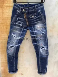 Jeans masculinos jeans masculinos designer luxo jeans preto branco um par vendido angustiado negócio casual rua desgaste homem calças slim-leg fit rasgado buraco x0911