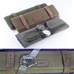 FIT 007 Limited Edition Master 300M NTTD NO TIME TO DIE WATCH CANVAS CANVAS LEATHER CASE CASE CASES MEN OROGOLIO MENS WATTSES MO208P