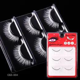 Handgjorda återanvändbara fluffiga vita ögonfransar för Halloween Cosplay Party Multilayer tjocka falska fransar Extensions Crisscross Soft Light Eyelash