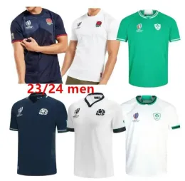 T-shirt da uomo Vendita calda a buon mercato 23 24 Irlanda Polo Rugby Scozia Fiji Home Maglia World Jersey Away Taglia S-3XL