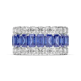 Кольцо с бриллиантом «Хлеб» из серебра 925 пробы, роскошное кольцо со льдом, модные украшения, весь набор, блестящий бриллиант, кубический цирконий281b