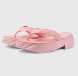 2023 Designer Sandaler Women Platform Slide Sandal Padded Nylon Fashion Comfort Gummi Sole Summer Beach Slippers Indoor Slides Lady Slides Storlek 35-40
