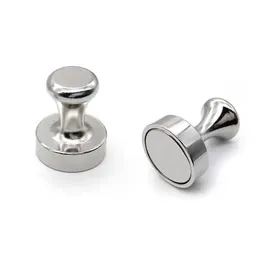 Hakenschienen Mini leistungsstarker Neodym-Magnet kreisförmiger Push-Pin Pushpins Wandhaken für Home Kitchen Lvingroom Kühlschrank Whiteboa2322