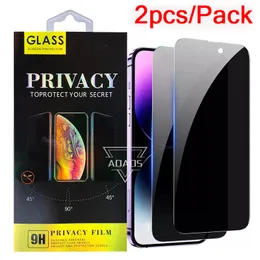 2 PACK PRIVACE anti-peeping iPhone for iPhone15 14 13 12 Mini Pro Max 11 XR XS 6 7 8 Plus Screen Retail Box