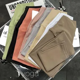 Al Yoga High Bomb Lift 힙합 스포츠 피트니스 바지 부끄러운 라인 No Naked High -Waist Tights Tripper Pants 여성 280U