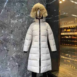 Women's Down Parkas Womens Dow Doudoune Jacket Women Winter Parkas Coats Wolf Fur Parka Ladies Hoody Gode Padded Chateau Long Jackets White L230909