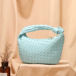 Дизайнерская большая сумка Abottegasventas Mini Jodie Candy Плетеные булочки ручной работы для женщин Дизайн для сумок для небольших групп Средневековые булочки для подмышек Плетеные булочки из травы