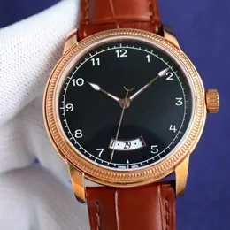 Ultra-cienki klasyczny wysokiej jakości męski zegarek biznesowy 40 mm z ruchem 9015 z nie zmieniającym dosłownym paskiem kowarskim Ekstremalne proste, czyste i eleganckie
