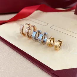 Creolen für Damen, modisches Ohrstecker-Set mit den Farben Gold, Silber, Roségold, 18 Karat vergoldet, antiallergisch, verblasst nicht, Designer-Schmuck, Geschenk für Frauen