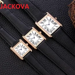 Kobieta zegarków mężczyzn Top Fashion Tank Series Casual Watch 32 mm 27 mm 24 mm Women Women Real Arygior Cow Leather Quartz Ultra cienki WR212C