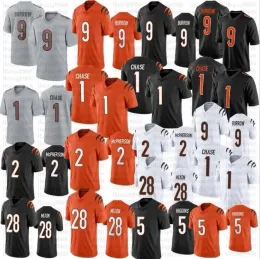 9 Joe Burrow JaMarr Chase Football jersey Men Women Youth Cincinnati''Bengals''2 Evan McPherson 5 Tee Higgins 28 Mixon''Nfl''Jerseys