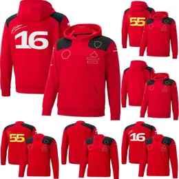 2023 Formuła 1 Drużyna Kierowcy F1 Red Hoodies Racing Fani Fash Modna bluza z kapturem Niestandardowy ten sam styl Bluza z kapturem TOPS238E